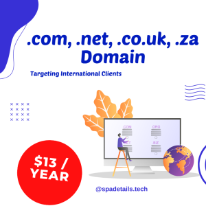 International Domain (.com, .net, .co.uk, .za)